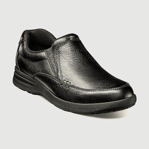 Nunn Bush Men's Cam Moc Toe Slip-On Shoe, 9.5 W Black